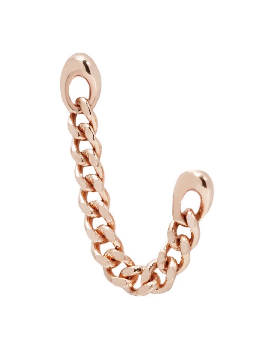 Gold Drip Threadless end by Buddha Organics in 14k Rose Gold